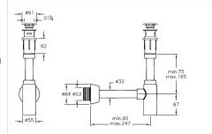 Artema A45154 Lavabo Sifon Seti T Tipi