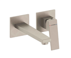 Artema A4359334 Minimax Square Ankastre Lavabo Bataryası Uzun,Sıva Üstü,Fırçalı Nikel