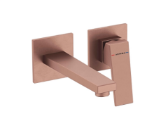 Artema A4359324 Minimax Square Ankastre Lavabo Bataryası Uzun,Sıva Üstü,Fırçalı Bakır