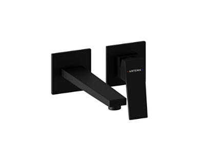 Artema A4359336 Minimax Square Ankastre Lavabo Bataryası Uzun,Sıva Üstü,Mat Siyah