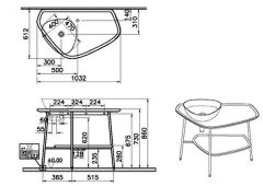 Vitra 62582 Plural  Seramik Tezgah 100 Cm, Sağ Mat Siyah