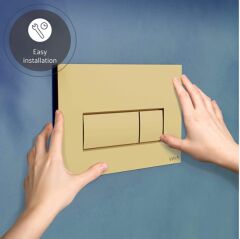 Vitra 740-2324 Root Square Kumanda Paneli Parlak Altın
