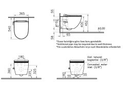Vitra 7748B003-7211 Sento Asma Klozet Rimex (Kanalsız) Termostatik Musluklu