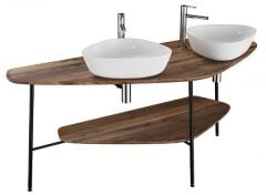 Vitra 64043 Plural  Büyük Tezgah Çift 160 Cm, Koyu Meşe