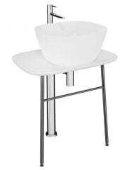 Vitra 64050 Plural Serbest Lavabo Ünitesi Alçak  70 Cm,Mat Beyaz