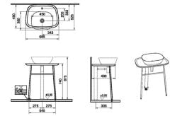 Vitra 64057 Plural Serbest Lavabo Ünitesi Yüksek  70 Cm,Mat Bej