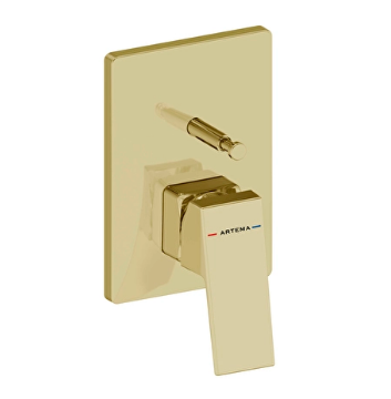 Artema A4373274 Minimax Square Ankastre Banyo/Duş Bataryası Sıva Üstü Soft Altın