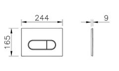 Vitra 740-2250 Root Round Kumanda Paneli Parlak Siyah