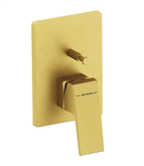 Artema A4373225 Minimax Square Ankastre Banyo/Duş Bataryası Sıva Üstü Fırçalı Altın