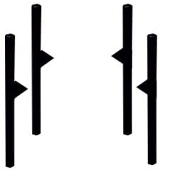 Lineart Jazz 30cm Metal Ayak Seti Siyah