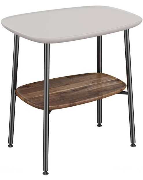 Vitra Plural Küçük Masa 55 cm Mat Bej Lavabolu / Koyu Meşe