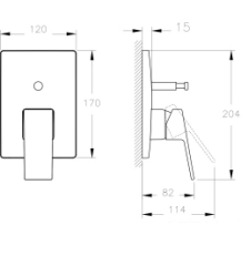 Artema A4373234 Minimax Square Ankastre Banyo/Duş Bataryası Sıva Üstü Fırçalı Nikel
