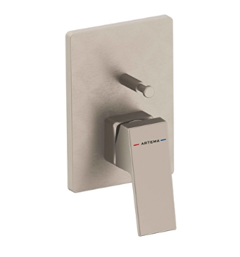 Artema A4373234 Minimax Square Ankastre Banyo/Duş Bataryası Sıva Üstü Fırçalı Nikel