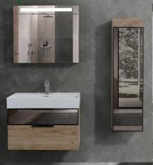 Lineart Sharp 100 cm Banyo Dolabı + Ledli Ayna Dolaplı