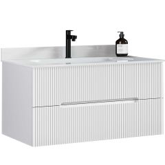 Lineart Dolce 100cm Cam Lavabolu Banyo Dolabı + Ledli Ayna