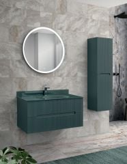 Lineart Dolce 100cm Cam Lavabolu Banyo Dolabı + Ledli Ayna