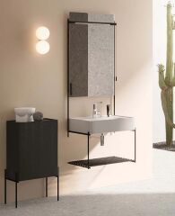 Vitra 64118 Equal Orta Ünite 45 cm,Sağ Hareli Siyah Meşe