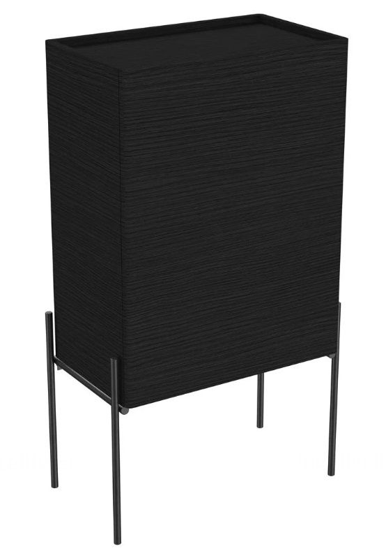Vitra 64118 Equal Orta Ünite 45 cm,Sağ Hareli Siyah Meşe
