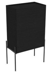 Vitra 64118 Equal Orta Ünite 45 cm,Sağ Hareli Siyah Meşe