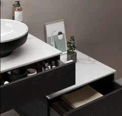 Vitra Origin Çekmeceli Orta Ünite 60 cm,Hareli Siyah Meşe