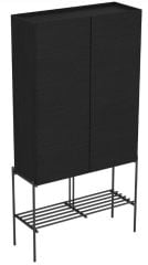 Vitra 66530 Equal Boy Dolabı 70 CM Metal Ayaklı Hareli Siyah Meşe
