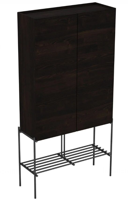 Vitra 66531 Equal Boy Dolabı 70 CM Metal Ayaklı Karaağaç