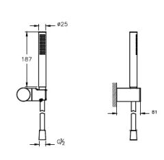 Artema A45926 Prime Round Stick El Duşu Takımı