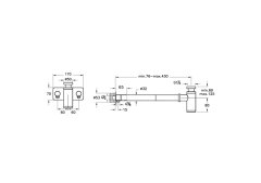 VitrA A45159 Origin Lavabo Sifon Seti Simetrik Rozetli Krom