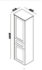 Lineart Frame Boy Dolabı Sahra