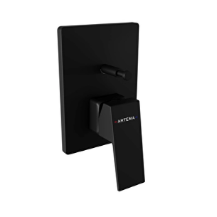 Artema A4373236 Minimax Square Ankastre Banyo/Duş Bataryası Sıva Üstü Mat Siyah