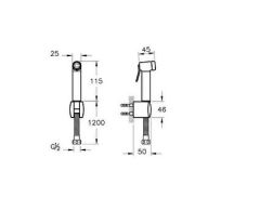 Vitra A4574736 Taharet El Duşu Siyah