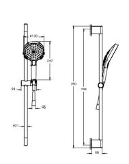Vitra A4592774 Prime Round Sürgülü El Duşu Takımı 3F Soft Altın