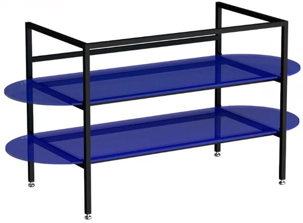 Vitra 66738 Liquid Lavabo Ünitesi 100 Cm, Mavi Cam Raflı