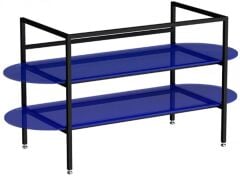 Vitra 66738 Liquid Lavabo Ünitesi 100 Cm, Mavi Cam Raflı