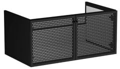 Vitra Liquid 66740 Lavabo Dolabı 100 cm,Asma Metal Kapaklı Siyah