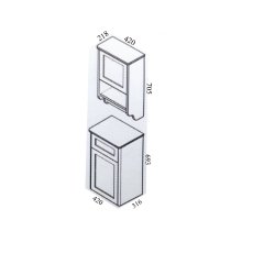 Lineart Frame Alt Yan Dolap Sahra