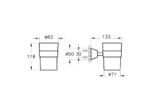 VitrA A44575 Matrix Diş Fırçalığı, Duvardan, Krom
