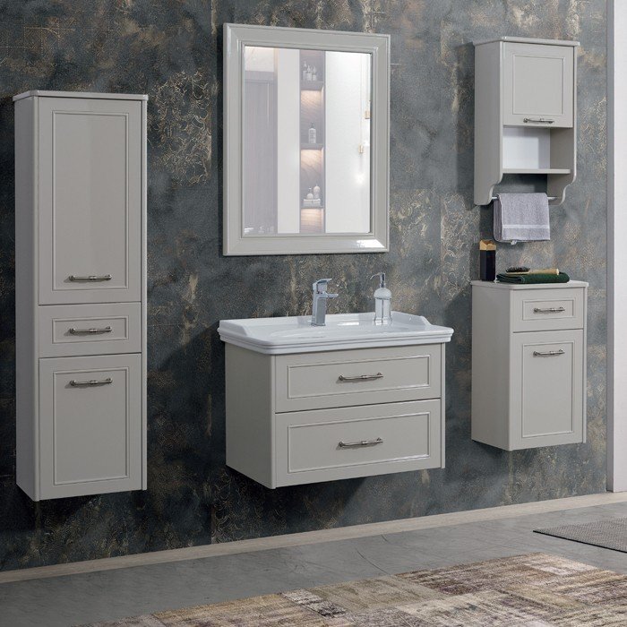 Lineart Frame 80 cm Banyo Dolabı + Ayna