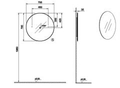Vitra Prime Yuvarlak Ayna 67042 80 cm, Led Aydınlatma