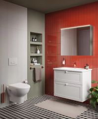 Vitra 66911 Core Aydınlatmalı Dolaplı Ayna 80 Cm