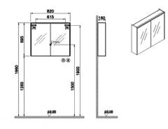 Vitra 66911 Core Aydınlatmalı Dolaplı Ayna 80 Cm