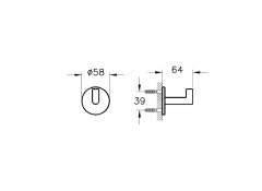 VitrA A44884 Origin Tekli Askı Krom