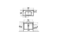 Vitra 62158 Valarte Lavabo Dolabı Kapaklı 100 Cm Mat Fildişi