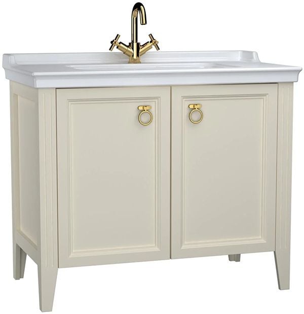 Vitra 62158 Valarte Lavabo Dolabı Kapaklı 100 Cm Mat Fildişi