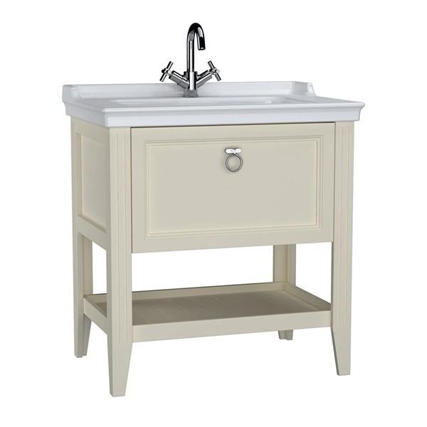 Vitra 62182 Valarte Lavabo Dolabı Tek Çekmeceli 80 Cm Mat Fildişi