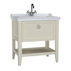 Vitra 62182 Valarte Lavabo Dolabı Tek Çekmeceli 80 Cm Mat Fildişi