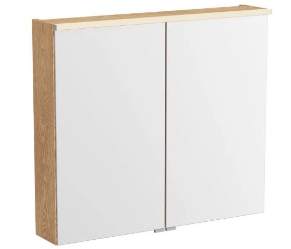 Vitra 67146 Metropole Edge Dolaplı Ayna 80 cm, Açık Meşe