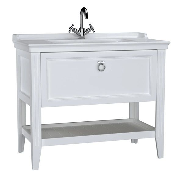Vitra 62183 Valarte Lavabo Dolabı Tek Çekmeceli 100 Cm Mat Beyaz