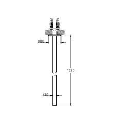 Vitra A42680 Origin Tavandan Çıkış Ucu Krom