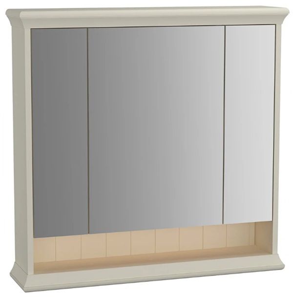 Vitra 62233 Valarte Aydınlatmalı Dolaplı Ayna 80 Cm Mat Fildişi
